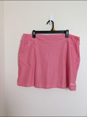 Slazenger Golf Skort Womens XL Red & White Athletic Tennis Skirt Pockets Active
